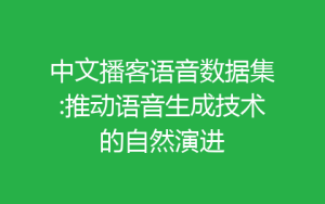 中文播客语音数据集:推动语音生成技术的自然演进-齐朵屋
